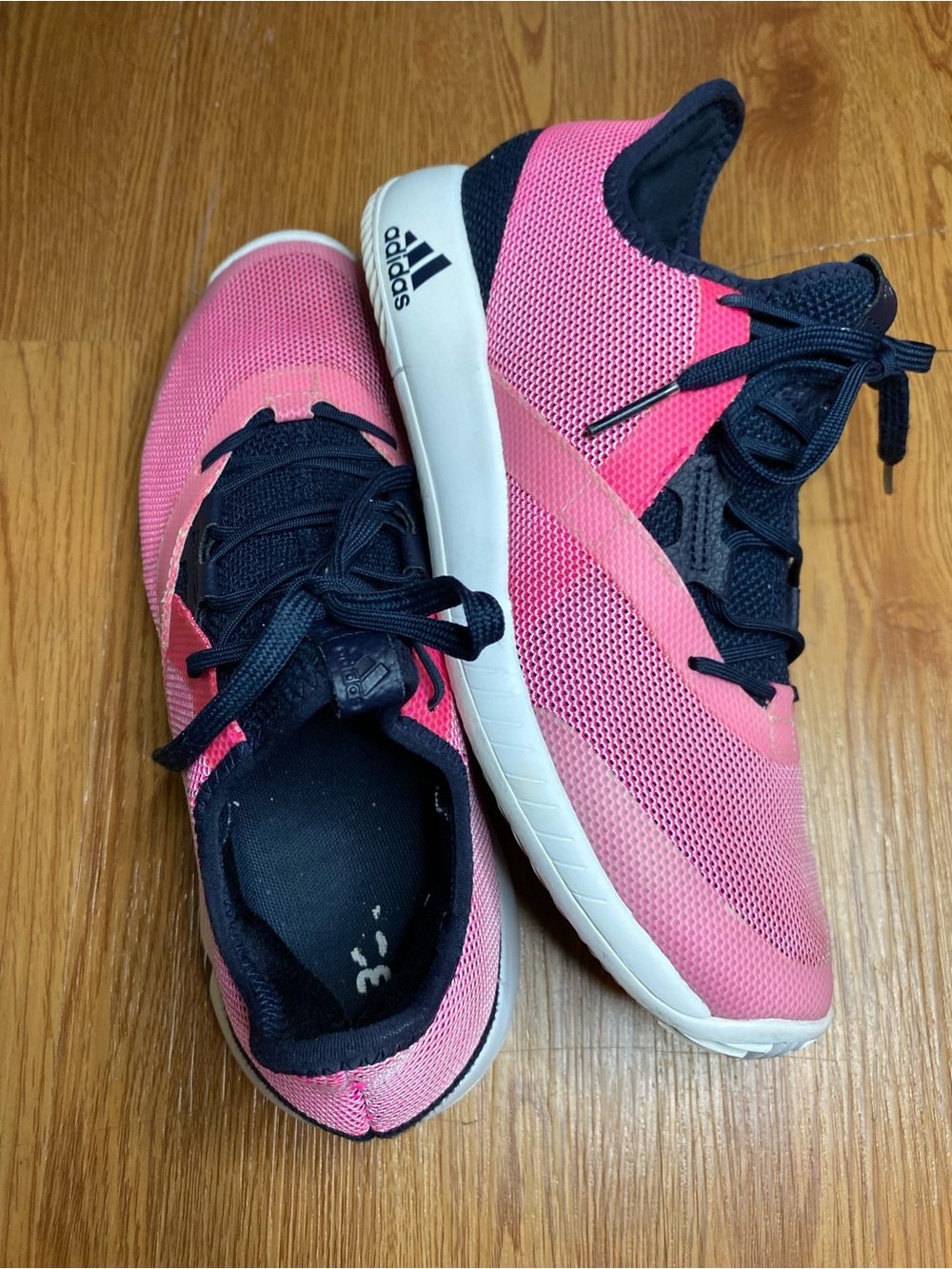 adidas Women’s Pink and Black Breathable Training Sneakers